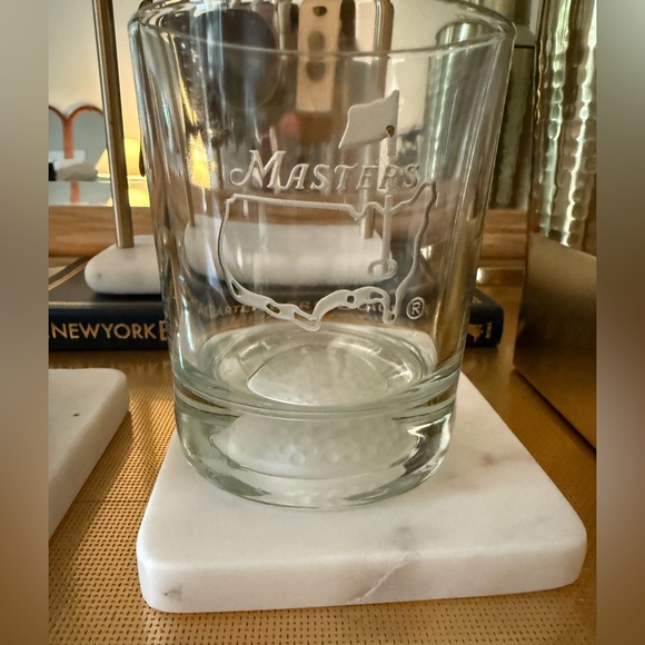 Masters double old fashioned Whiskey Clear Glass Golf ball bottom Set - Picture 4 of 10